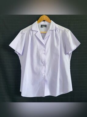 Salem USA Lavender Purple Blouse 13/14 Uniform Tailored Preppy Retro Clean Girl